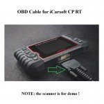 OBD2 Cable for iCarsoft CP II RT II CP V1.0 RT V1.0 scanner